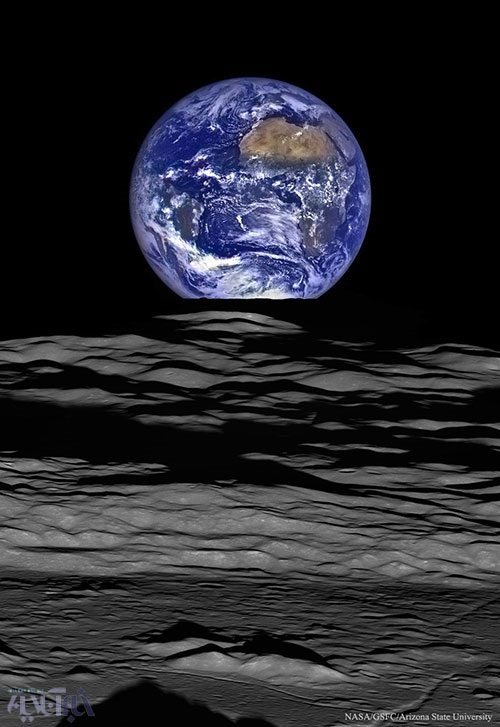 منظره زیبای غروب زمین از مدارگرد ماه (+عکس)