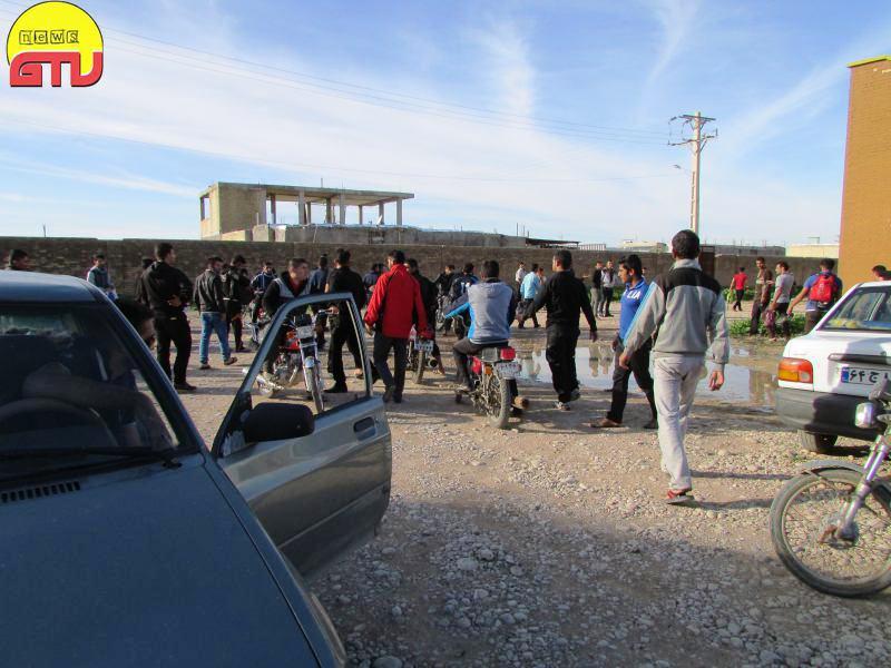 شلیک گلوله نیروی انتظامی در مسابقه فوتبال(+عکس)