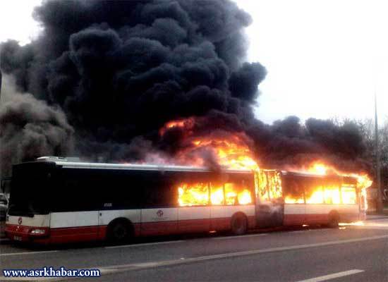 آتش‌سوزی 3 اتوبوس شهری به فاصله چند روز در پراگ! (+عکس)