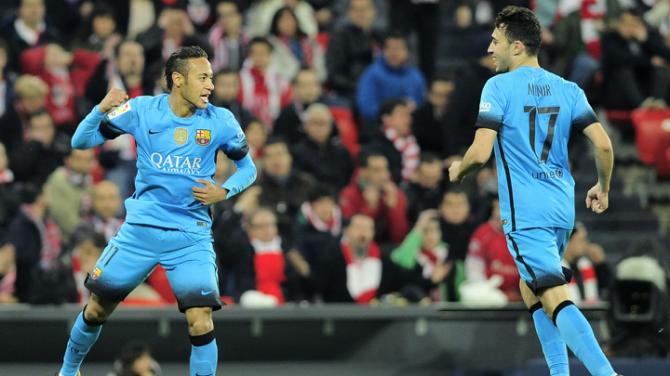 بیلبائو 1 - 2 بارسلونا / یک قدم تا صعود بدون مسی بدون سوارز(+عکس)