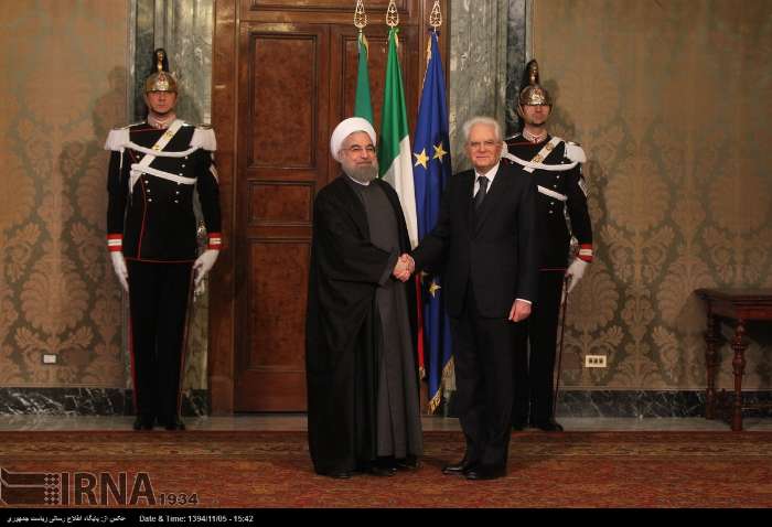 استقبال از روحانی در ایتالیا (عکس)