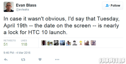 HTC 10 در 31 فروردین ماه عرضه خواهد شد HTC 10 در 31 فروردین ماه عرضه خواهد شد