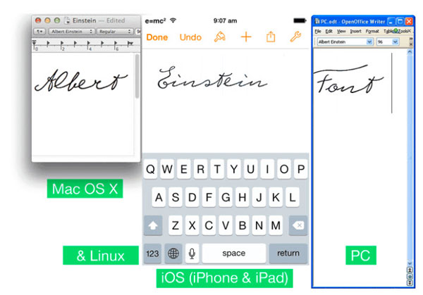 طراحی فونت دست‌خط اینشتین! (+عکس)