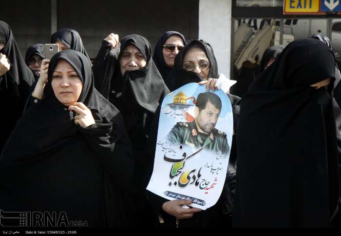 تشییع یک شهید ایرانی جنگ سوریه 2 ماه بعد از شهادت