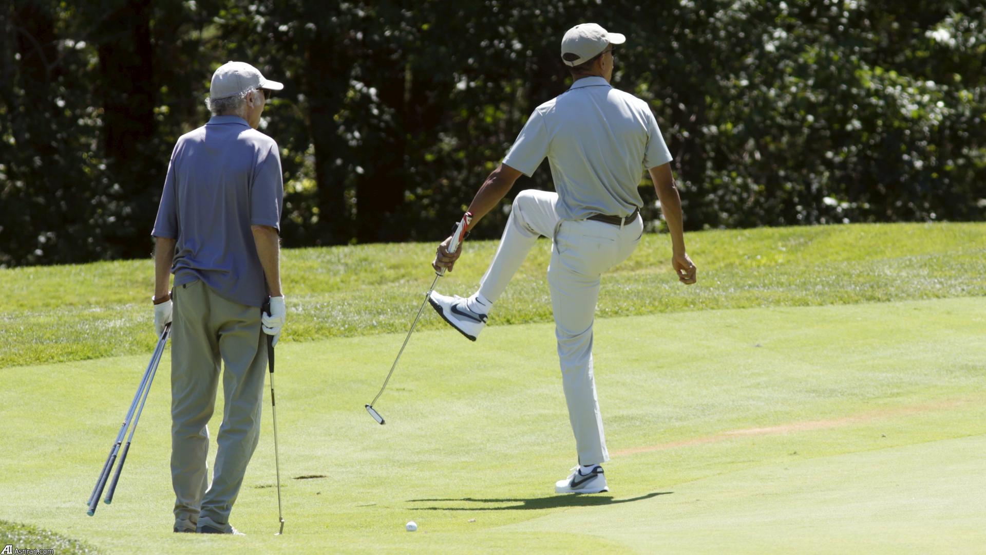 گلف بازی اوباما(عکس)