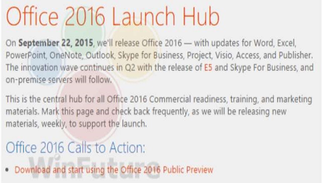 اطلاعات جدیدی از تاریخ انتشار Office 2016