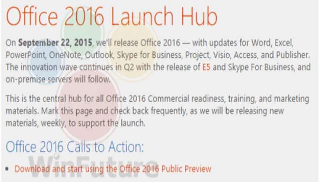 اطلاعات جدیدی از تاریخ انتشار Office 2016 اطلاعات جدیدی از تاریخ انتشار Office 2016