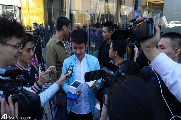 صف‌هایی که برای آی‌فون شکل می گیرند!