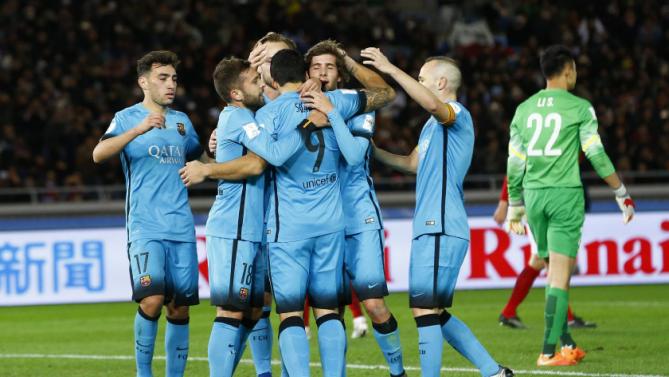 بارسا 3 - 0 گوانژو / صعود بارسلونا به فینال جام جهانی باشگاه ها(+عکس)