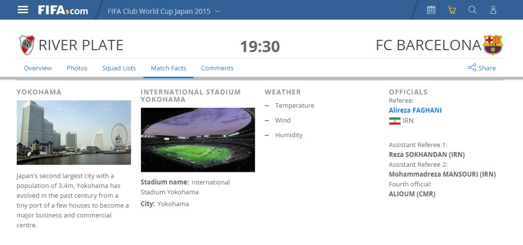 فغانی داور دیدار بارسا در فینال جام باشگاه های جهان(+عکس)