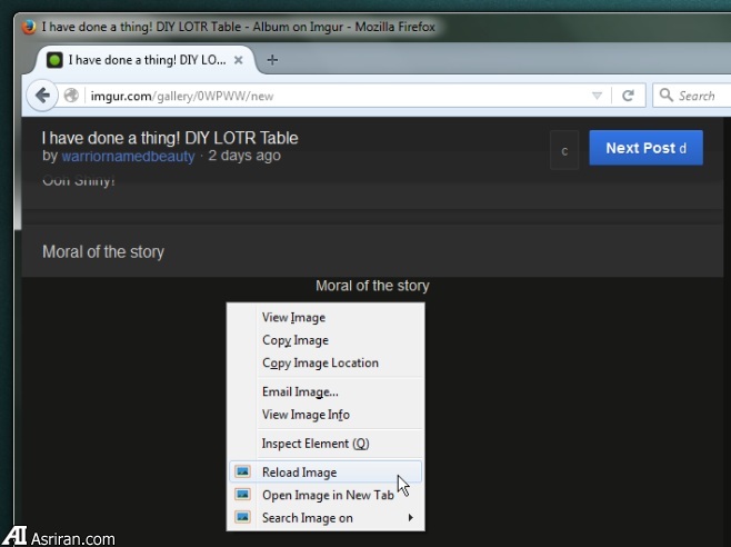 بارگذاری مجدد عکسها در فایرفاکس بدون بازنشانی صفحه بارگذاری مجدد عکسها در فایرفاکس بدون بازنشانی صفحه