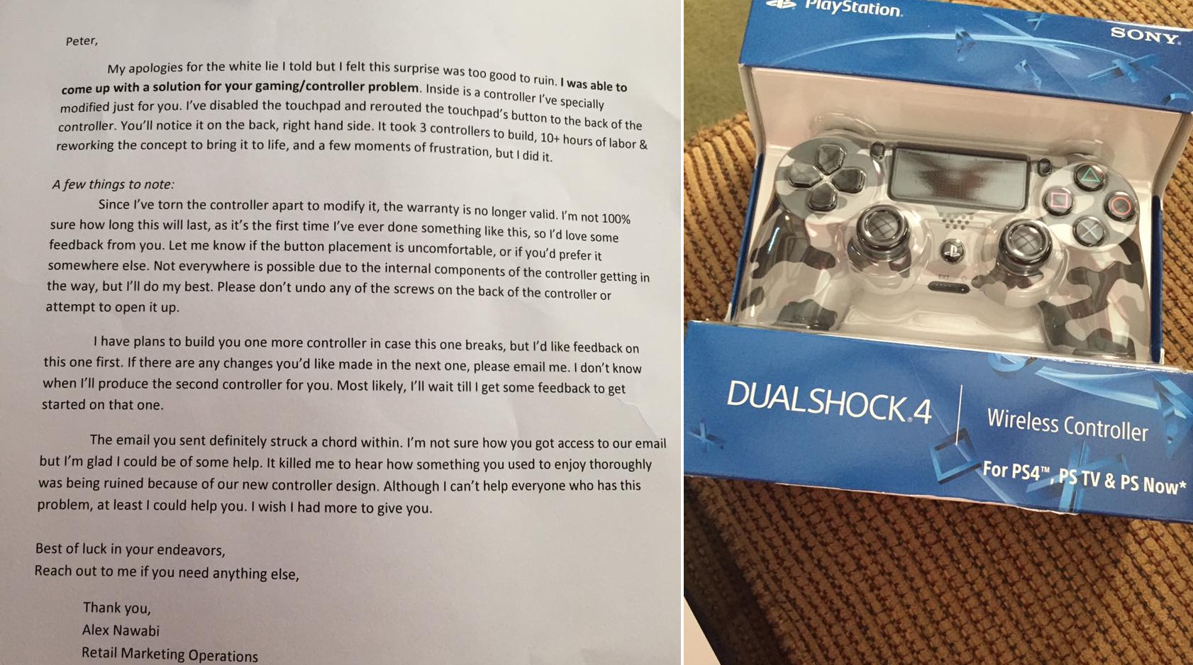 کمک به یک معلول برای انجام بازی کامپیوتری محبوبش کمک به یک معلول برای انجام بازی کامپیوتری محبوبش