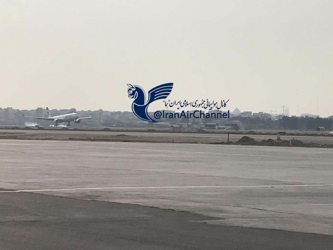 فرود دومین هواپیمای سفارشی ایران به ایرباس در فرودگاه مهرآباد