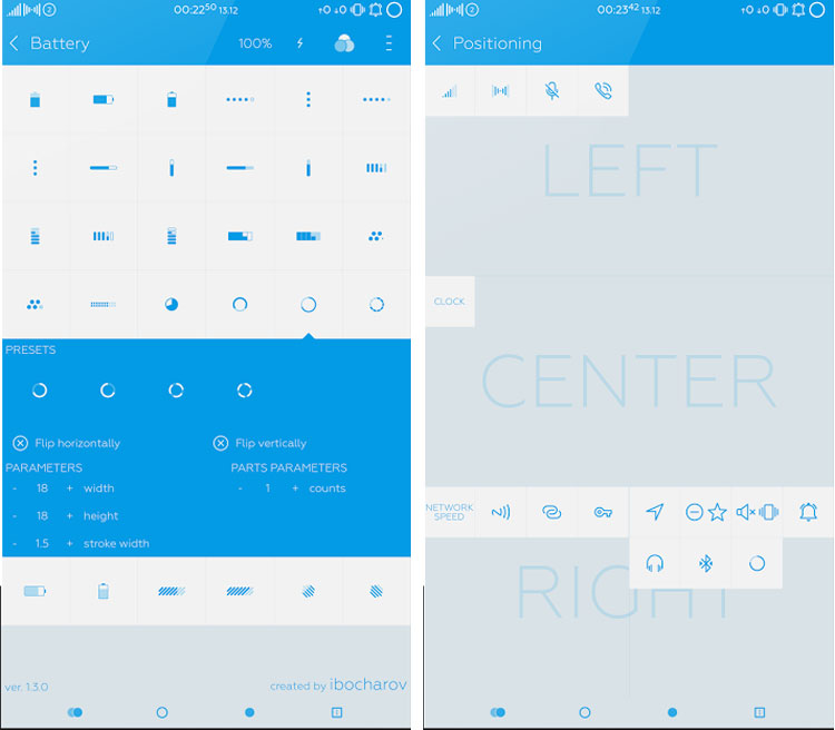 تغییر آیکن های استاتوس بار با Flat Style Bar