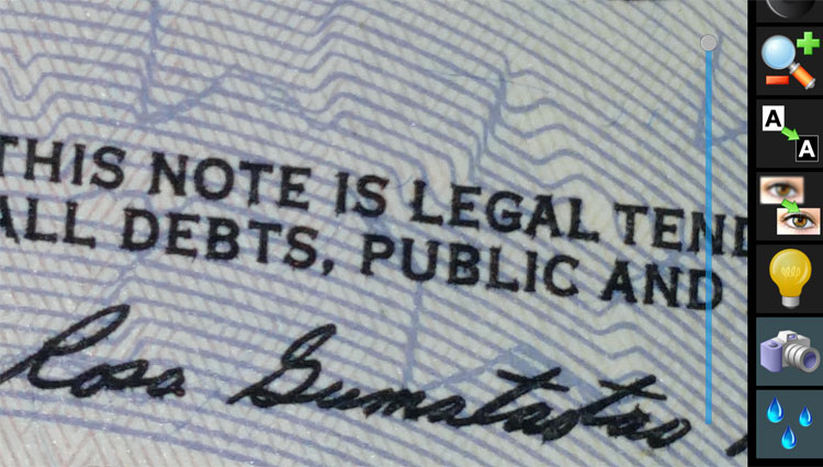 بزرگنمایی چند برابری با اپلیکیشن Magnifier بزرگنمایی چند برابری با اپلیکیشن Magnifier