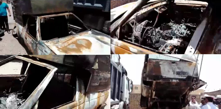 علت حریق وانت آریسان اعلام شد / پلیس تولیدکننده را مقصر حادثه شناخت (+عکس)