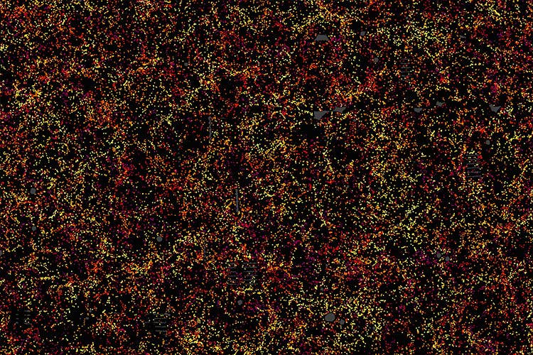 نقشه‌ای سه بعدی از ۱.۲ میلیون کهکشان در جهان ما