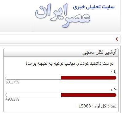 نصف ایرانی، حامی سرنگونی اردوغان در کودتای ترکیه
