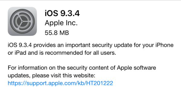 اپل iOS 9.3.4 را با حذف امکان جیلبریک منتشر کرد اپل iOS 9.3.4 را با حذف امکان جیلبریک منتشر کرد