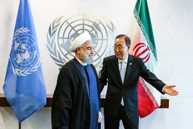 دیدار روحانی با بانکی مون (+عکس)