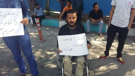 اجتماع دوباره دستفروشان مرکز اهواز برای حل مشکلات (+عکس)