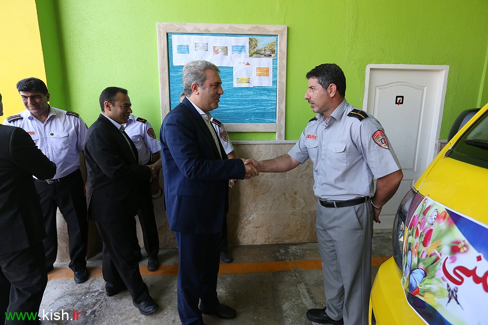 گرامیداشت روز آتش نشان در جزیره کیش