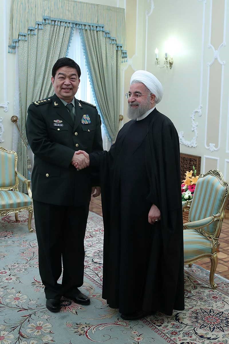 دیدار ﻿وزیر دفاع چین با روحانی (+عکس)
