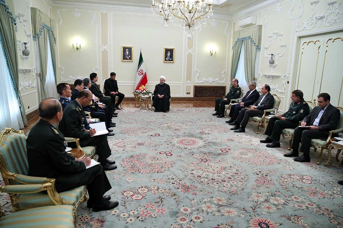 دیدار ﻿وزیر دفاع چین با روحانی (+عکس)