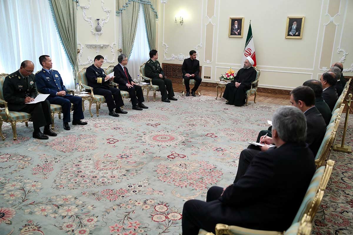 دیدار ﻿وزیر دفاع چین با روحانی (+عکس)