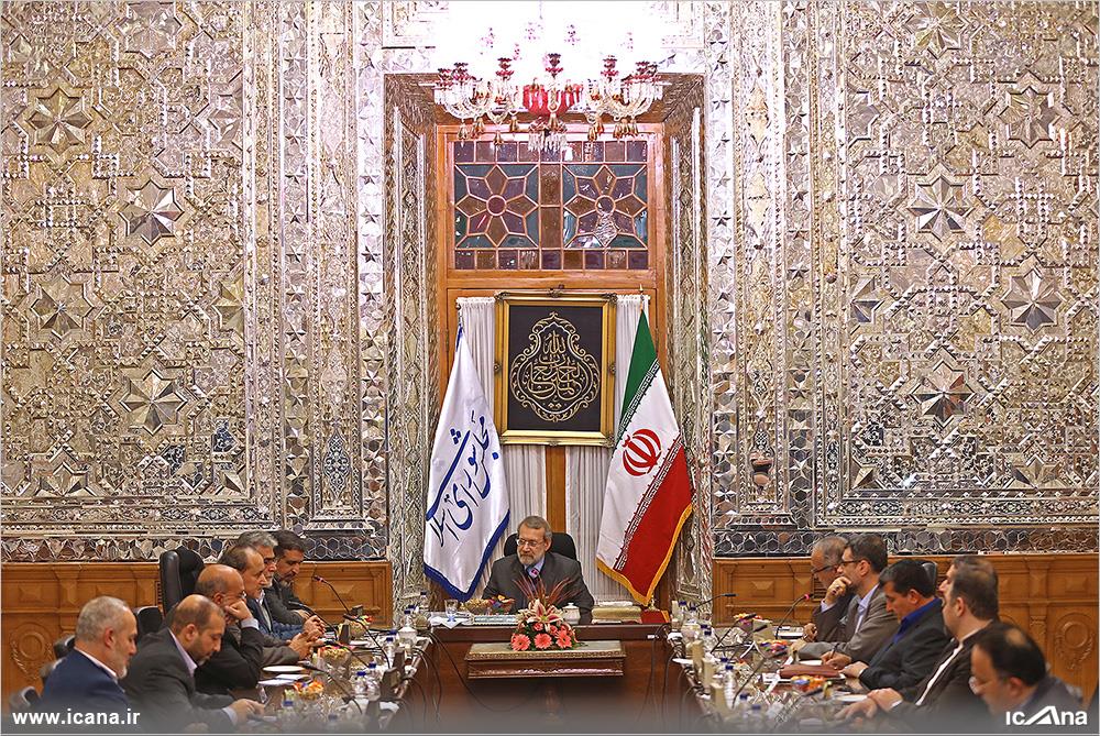 دیدار دبیرکل جنبش جهاد اسلامی فلسطین با لاریجانی (+عکس)