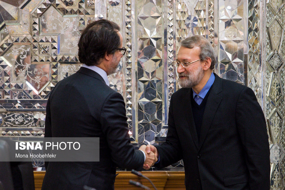 دیدار رئیس کمسیون روابط خارجی مجلس پرتغال با لاریجانی (+عکس)