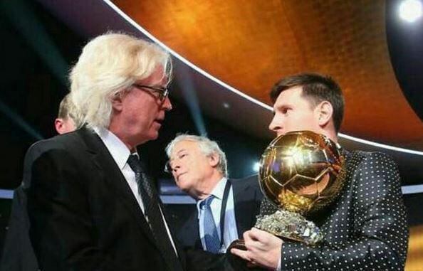 شفر و مسی در حاشیه مراسم اهدای توپ طلای 2012 (عکس)