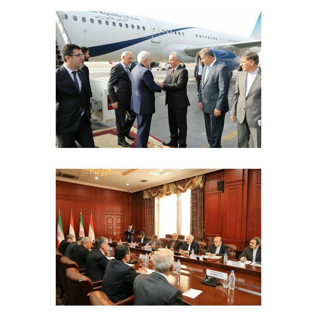 دیدار ظریف با همتای تاجیکش (+عکس)