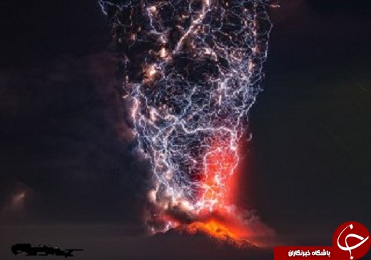 زیبایی آتش فشان‌ها با صاعقه (+عکس)
