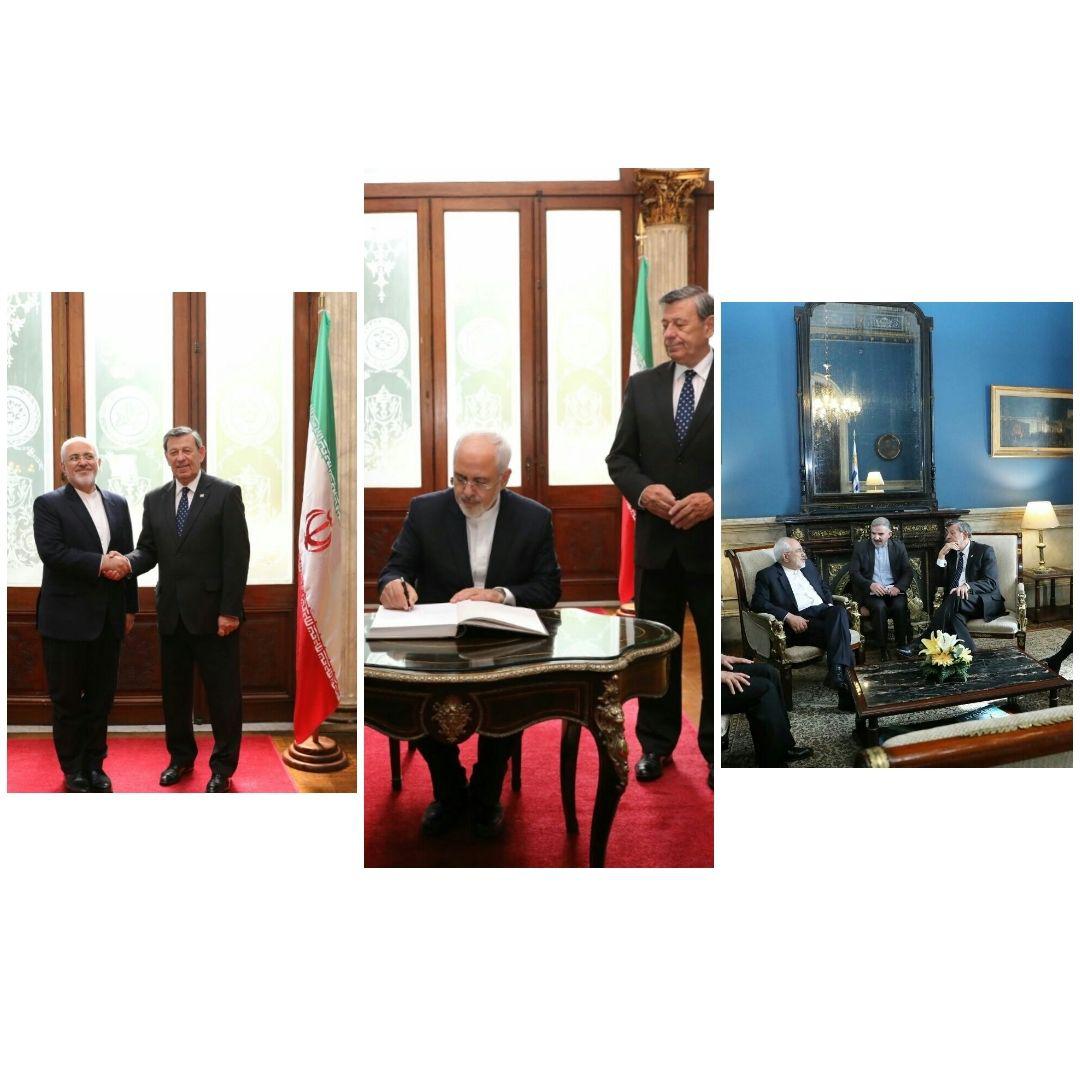 دیدار ظریف با وزیر خارجه اروگوئه (عکس)