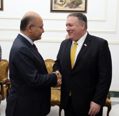 سفر پمپئو به عراق و دیدار با سران این کشور (+عکس)