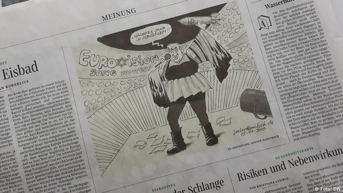 اخراج طراح کاریکاتور نتانیاهو از روزنامه آلمانی 