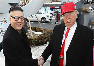 بدل اون و ترامپ در سنگاپور (عکس)