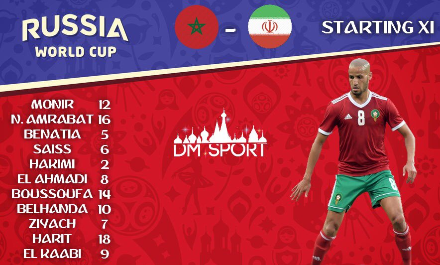اعلام ترکیب تیم ملی مراکش برای دیدار با ایران