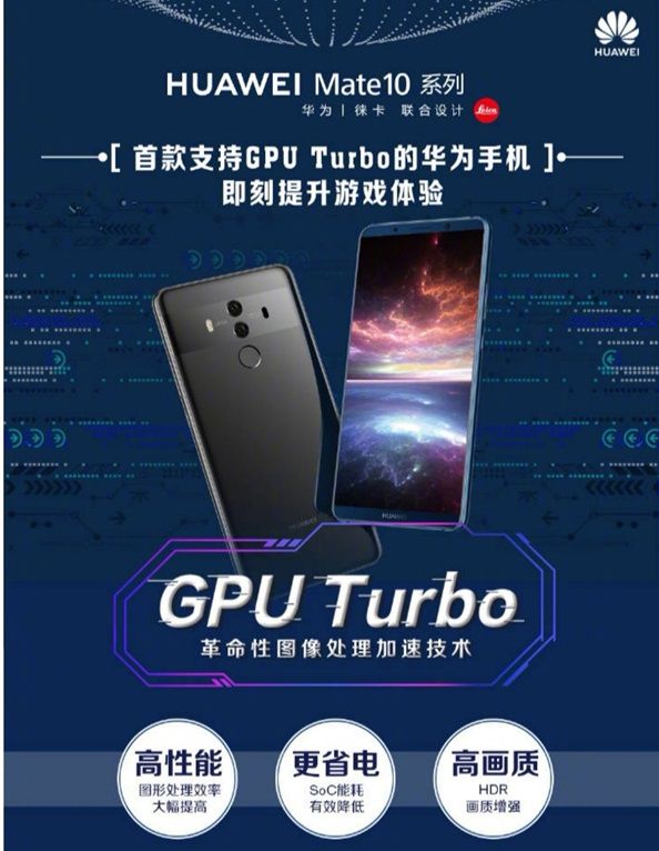 گوشی هواوی میت 10 به فناوری GPU Turbo مجهز شد گوشی هواوی میت 10 به فناوری GPU Turbo مجهز شد