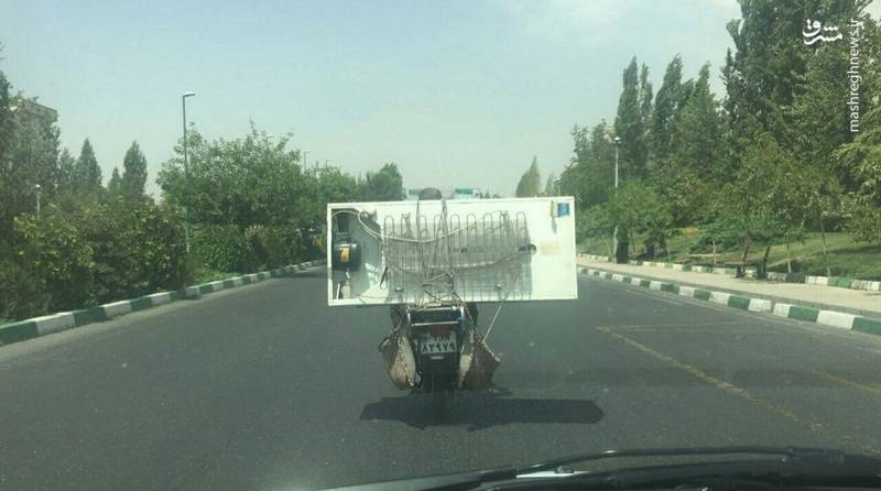 حمل یخچال با موتور (عکس)