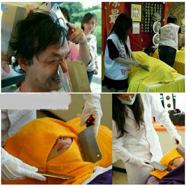 ماساژ چاقو برای مشتریان (عکس)