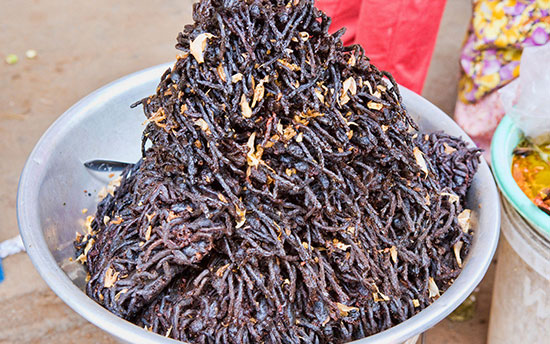 15 غذای عجیب و غریب از سراسر جهان (+عکس) رتیل سرخ شده، کامبوج