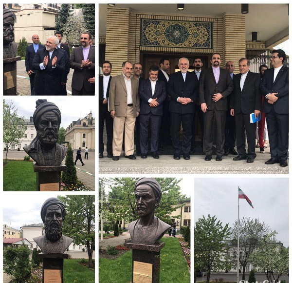 رونمایی از سردیس حافظ، سعدی، فردوسی و رودکی در سفارت ایران در مسکو توسط ظریف (+عکس) رونمایی از سردیس حافظ، سعدی، فردوسی و رودکی در سفارت ایران در مسکو توسط ظریف (+عکس)