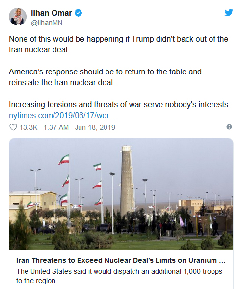 نماینده مسلمان کنگره آمریکا: ترامپ باید به برجام برگردد/ دلیل سیاستهای جدید اتمی ایران، اقدامات ترامپ است نماینده مسلمان کنگره آمریکا: ترامپ باید به برجام برگردد/ دلیل سیاستهای جدید اتمی ایران، اقدامات ترامپ است