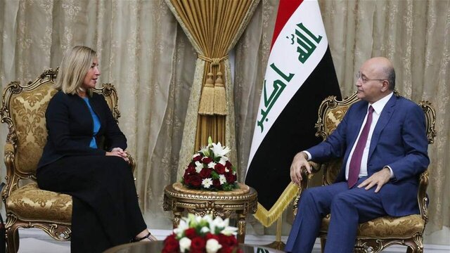 دیدار‌های موگرینی با مقامات عراقی/ بغداد: منطقه آماده جنگ جدیدی نیست و راه‌حل در مذاکره است