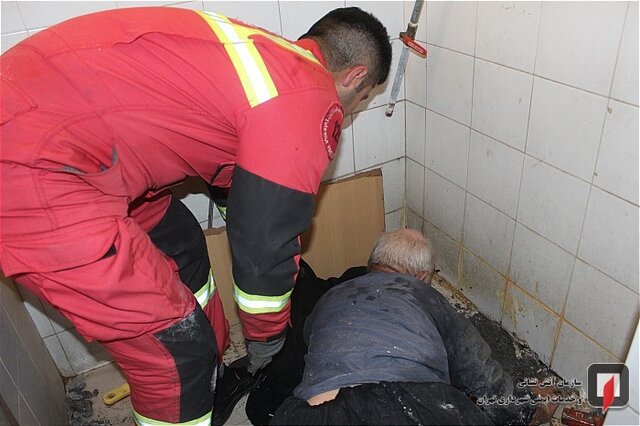 دردسر گوشی تلفن همراه در چاه دستشویی (+عکس)