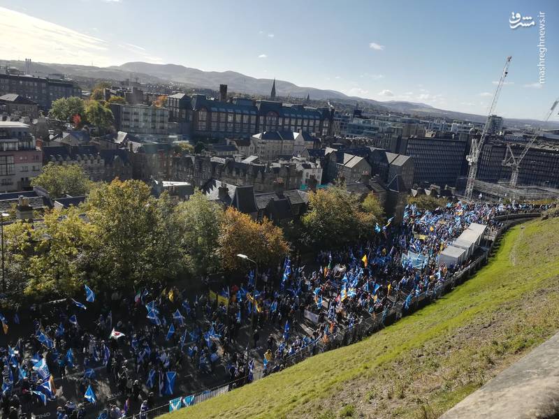 تظاهرات مردم جدایی‌طلب در خیابان