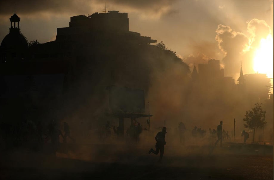 اعتراضات لبنان انفجار