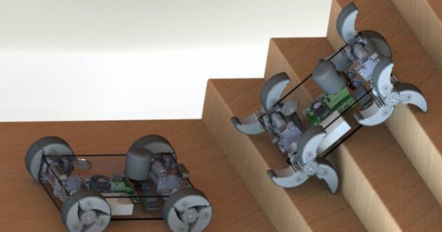 ابداع ربات چرخ داری که از پله بالا میرود ربات چرخ دار